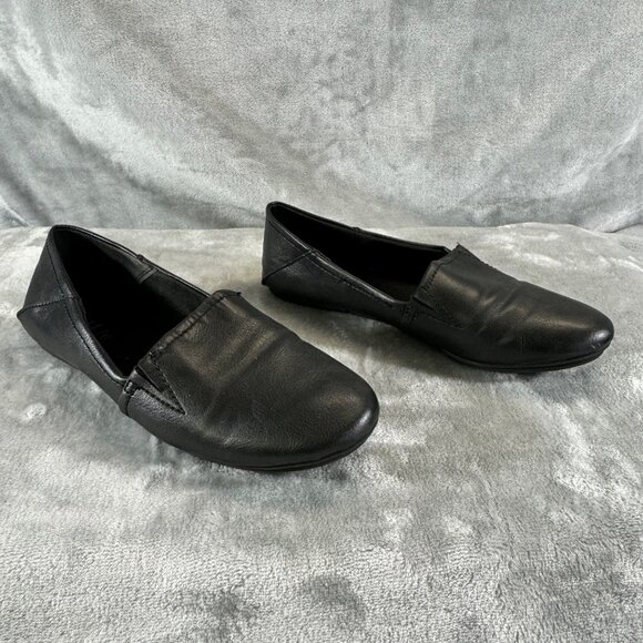 Style & Co  womens size 6M leather black slip on loafers - Picture 1 of 16